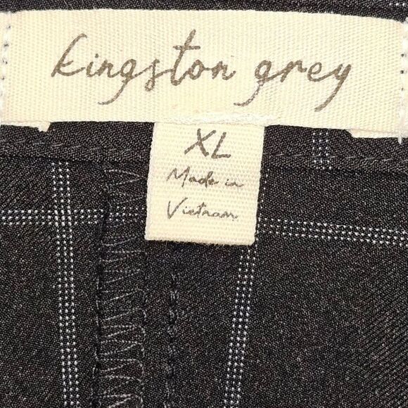 KINGSTON GRAY Juniors 2Pc Black & White Pin- Stripe Skirt Suit Set Size XL - Picture 13 of 16